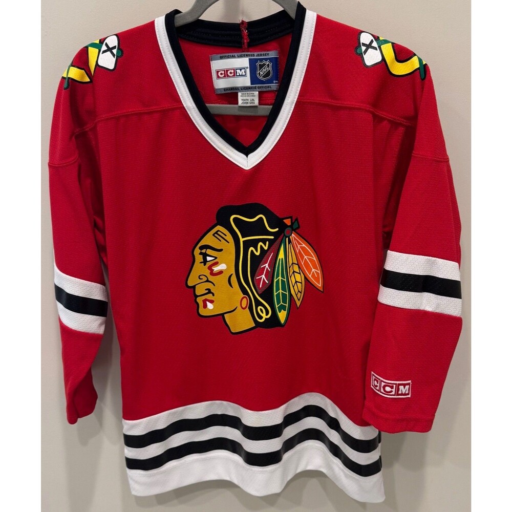 Chicago Blackhawks - CCM Hockey Jersey - Youth Large L/XL - Red - Vintage